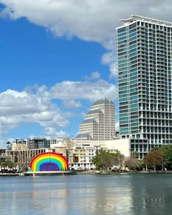Skyline and homes in Orlando, Florida